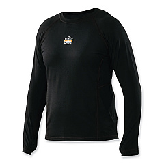 ergodyne N-Ferno 6435 Midweight Long Sleeve Base Layer Shirt, X-Large, Black (EGO40205)