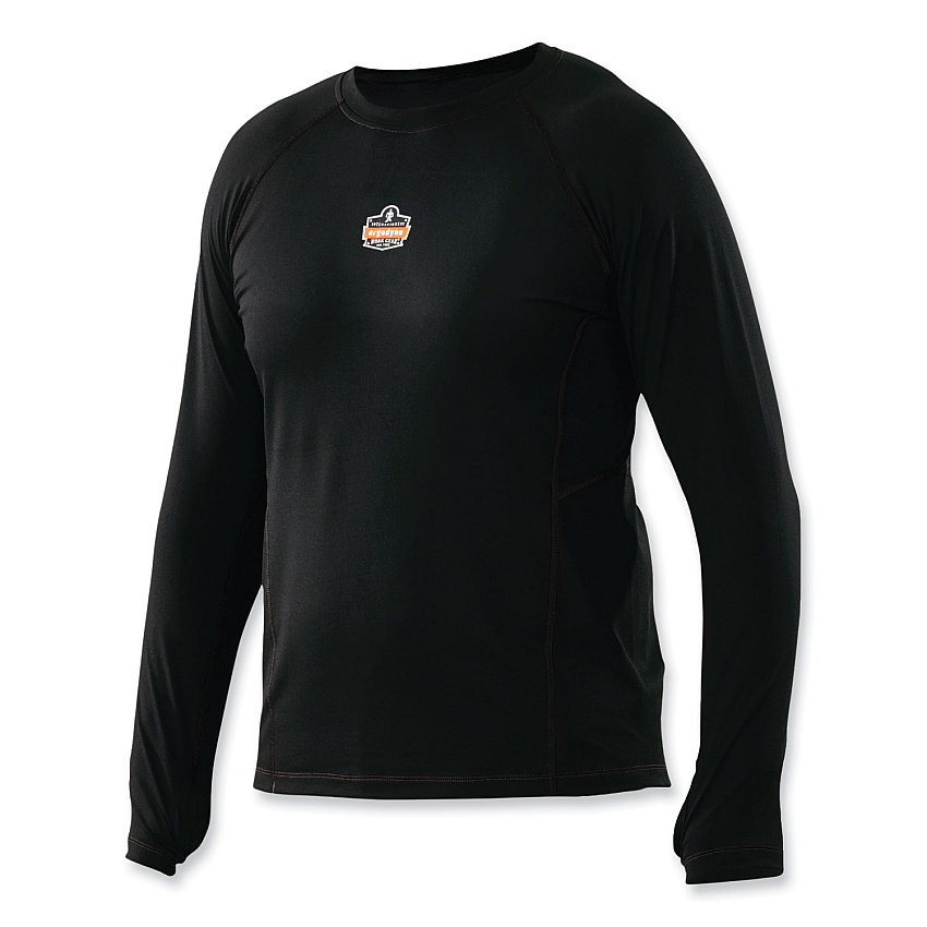 ergodyne N-Ferno 6435 Midweight Long Sleeve Base Layer Shirt, X-Large, Black (EGO40205)