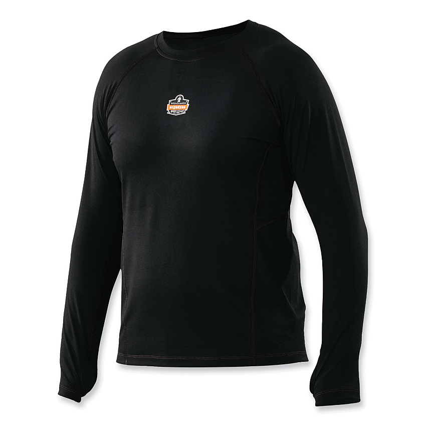 ergodyne N-Ferno 6435 Midweight Long Sleeve Base Layer Shirt, 2X-Large, Black (EGO40206)