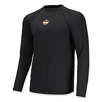 ergodyne N-Ferno 6436 Long Sleeve Lightweight Base Layer Shirt, Medium, Black (EGO40233)