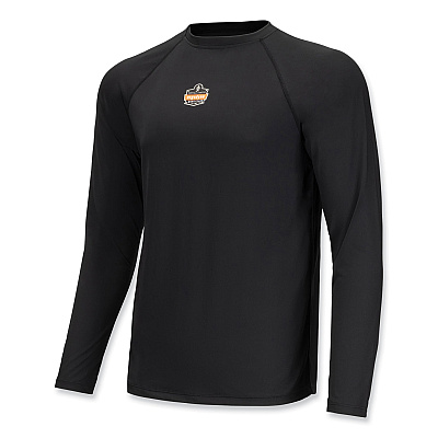 ergodyne N-Ferno 6436 Long Sleeve Lightweight Base Layer Shirt, Medium, Black (EGO40233)