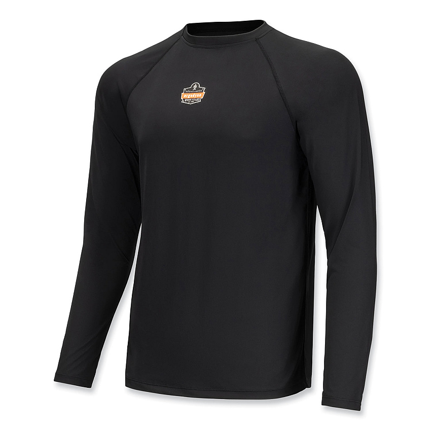 ergodyne N-Ferno 6436 Long Sleeve Lightweight Base Layer Shirt, Medium, Black (EGO40233)