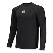 ergodyne N-Ferno 6436 Long Sleeve Lightweight Base Layer Shirt, Large, Black (EGO40234)