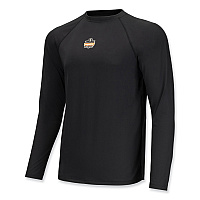 ergodyne N-Ferno 6436 Long Sleeve Lightweight Base Layer Shirt, Large, Black (EGO40234)