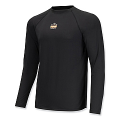 ergodyne N-Ferno 6436 Long Sleeve Lightweight Base Layer Shirt, Large, Black (EGO40234)