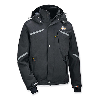 ergodyne N-Ferno 6466 Thermal Jacket with 500D Nylon Shell, Medium, Black (EGO41113)