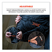 ergodyne N-Ferno 6466 Thermal Jacket with 500D Nylon Shell, Large, Black (EGO41114)