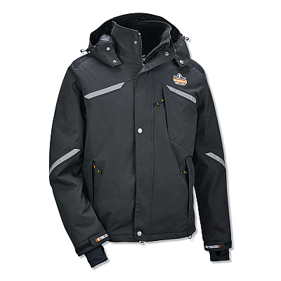 ergodyne N-Ferno 6466 Thermal Jacket with 500D Nylon Shell, 3X-Large, Black (EGO41117)