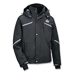ergodyne N-Ferno 6466 Thermal Jacket with 500D Nylon Shell, 4X-Large, Black (EGO41118)
