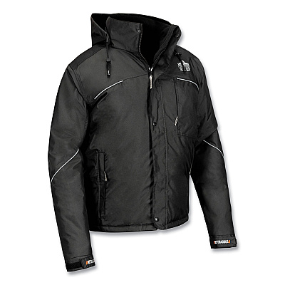 ergodyne N-Ferno 6467 Winter Work Jacket with 300D Polyester Shell, 2X-Large, Black (EGO41126)