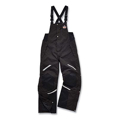 ergodyne N-Ferno 6471 Thermal Bibs with 500D Nylon Shell, Small, Black (EGO41212)