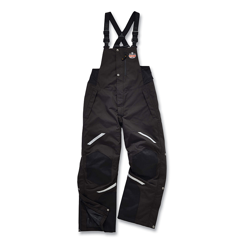 ergodyne N-Ferno 6471 Thermal Bibs with 500D Nylon Shell, Small, Black (EGO41212)
