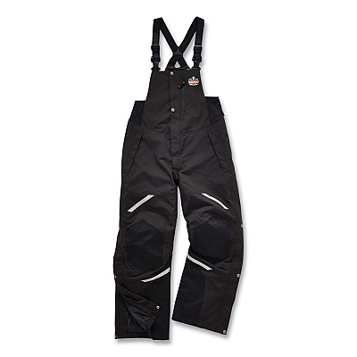 ergodyne N-Ferno 6471 Thermal Bibs with 500D Nylon Shell, Medium, Black (EGO41213)