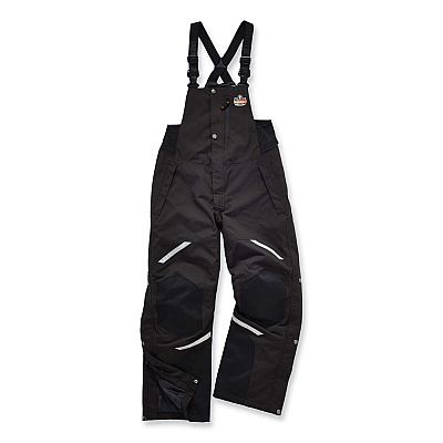 ergodyne N-Ferno 6471 Thermal Bibs with 500D Nylon Shell, X-Large, Black (EGO41215)