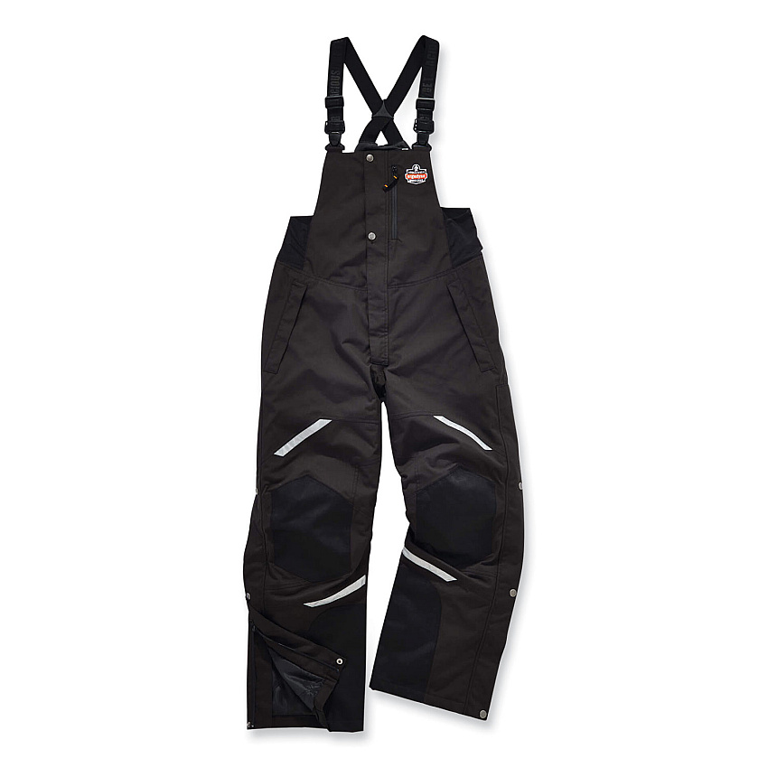 ergodyne N-Ferno 6471 Thermal Bibs with 500D Nylon Shell, 2X-Large, Black (EGO41216)