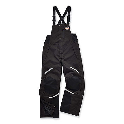 ergodyne N-Ferno 6471 Thermal Bibs with 500D Nylon Shell, 3X-Large, Black (EGO41217)