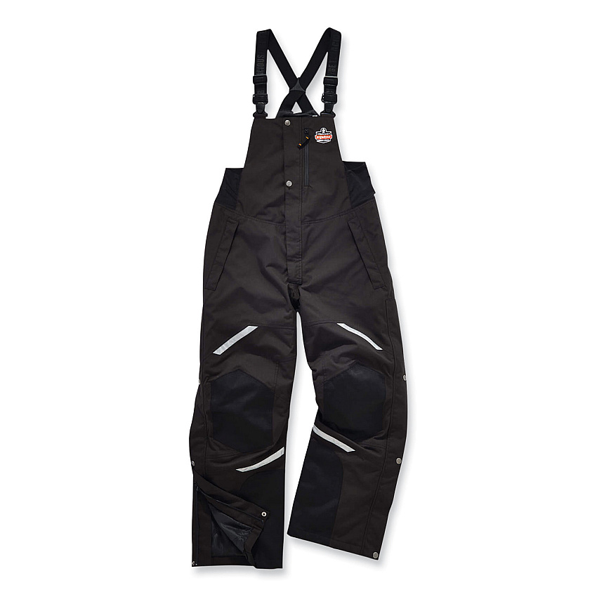 ergodyne N-Ferno 6471 Thermal Bibs with 500D Nylon Shell, 3X-Large, Black (EGO41217)