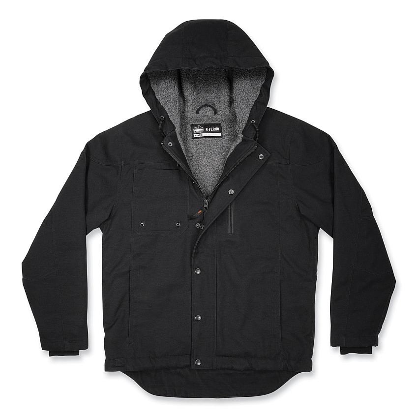 ergodyne N-Ferno 6468 Duck Canvas Work Jacket, Large, Black (EGO41234)