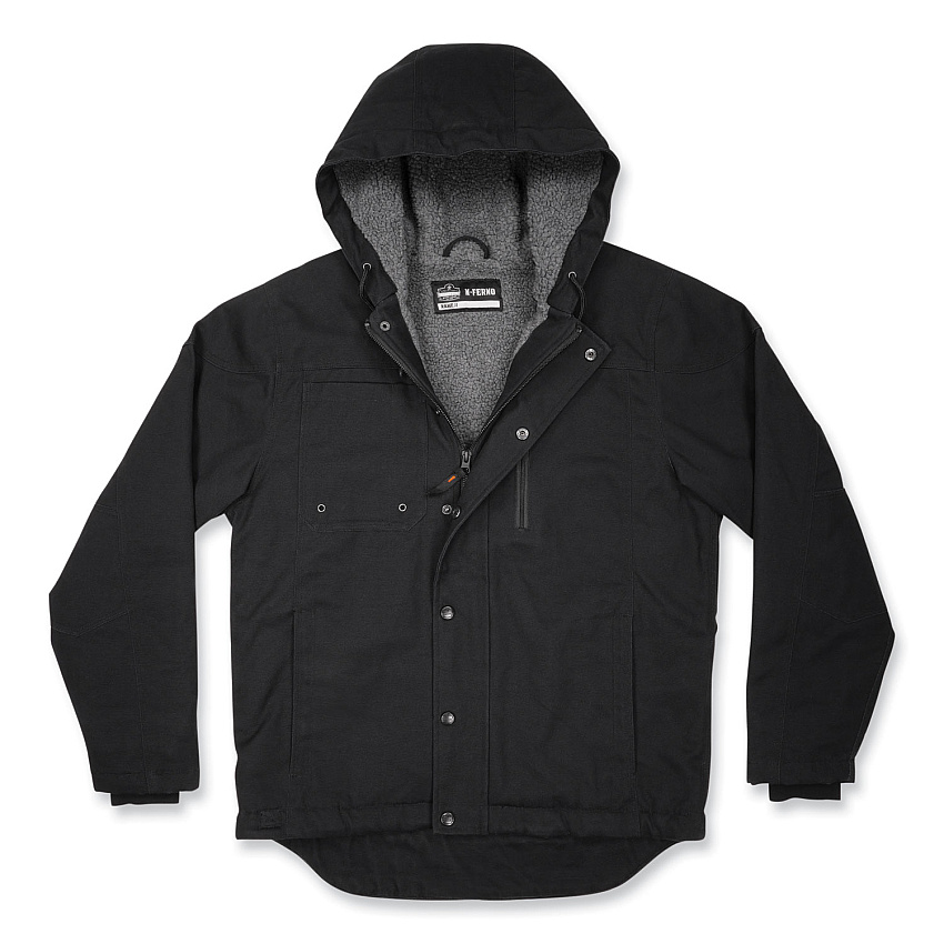 ergodyne N-Ferno 6468 Duck Canvas Work Jacket, 2X-Large, Black (EGO41236)