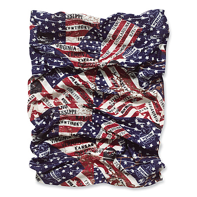 ergodyne Chill-Its 6485 Multi-Band, Polyester, One Size Fits Most, Stars and Stripes (EGO42103)