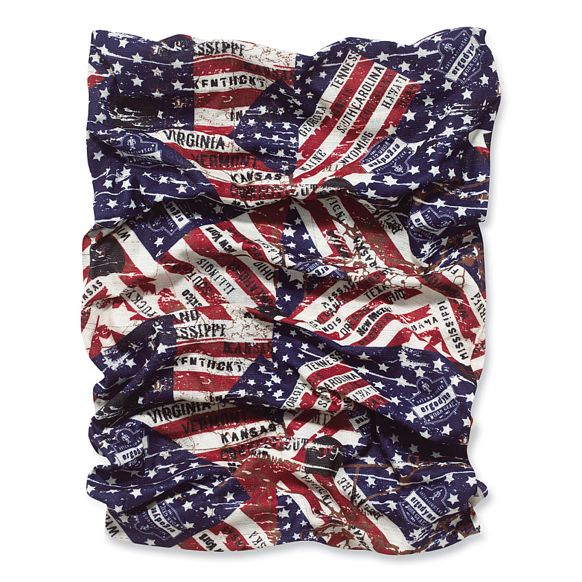 ergodyne Chill-Its 6485 Multi-Band, Polyester, One Size Fits Most, Stars and Stripes (EGO42103)