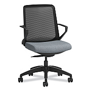 HON Cliq Office Chair, Supports Up to 300 lb, 17" to 22" Seat Height, Basalt Seat, Black Back, Black Base (HONCLQIMAPX25T)