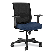 HON Convergence Mid-Back Task Chair, Supports Up to 275 lb, 16.5" to 21" Seat Height, Navy Seat, Black Back, Black Frame (HONCMY1AAPX13)