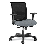 HON Convergence Mid-Back Task Chair, Supports Up to 275 lb, 16.5" to 21" Seat Height, Basalt Seat, Black Back, Black Frame (HONCMY1AAPX25)
