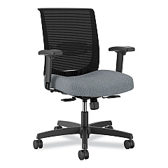 HON Convergence Mid-Back Task Chair, Supports Up to 275 lb, 16.5" to 21" Seat Height, Basalt Seat, Black Back, Black Frame (HONCMY1AAPX25)