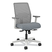 HON Ignition 2.0 Mid-Back Mesh Task Chair, Posture Lock, Up to 300lb, Basalt Seat, Fog Back/White Base (HONI2LM1AFA25WX)