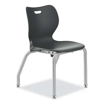 HON SmartLink Four-Leg Chair, Supports Up to 275 lb, 16" Seat Height, Lava Seat, Lave Back, Platinum Base, 4/Carton (HONSL4L16ELAP)