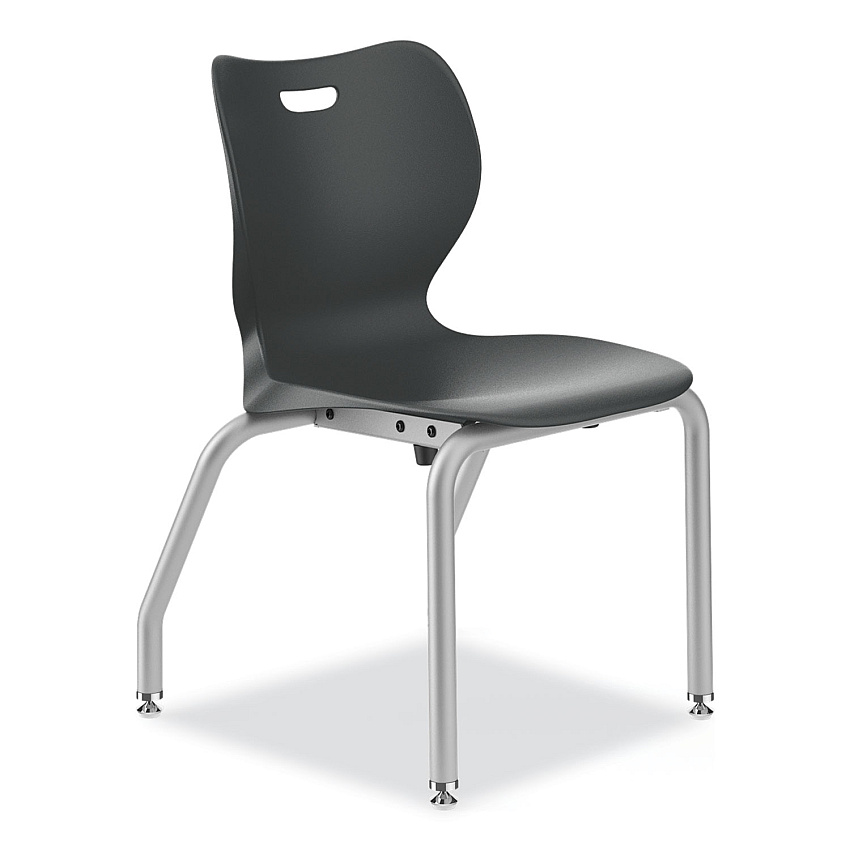 HON SmartLink Four-Leg Chair, Supports Up to 275 lb, 16" Seat Height, Lava Seat, Lave Back, Platinum Base, 4/Carton (HONSL4L16ELAP)