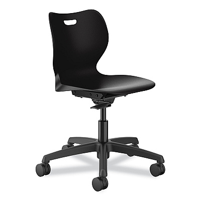 HON SmartLink Task Chair, Supports Up to 275 lb, 34.75" Seat Height, Onyx Seat, Onyx Back, Black Base (HONSSTK18BHLON)