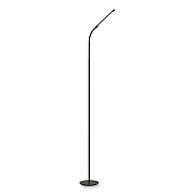 Safco Resi LED Floor Lamp, Gooseneck, 60" Tall, Black (SAF1017BL)