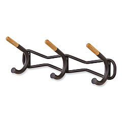 Safco Family Coat Wall Rack, 3 Hook, 18.5w x 6.25d x 7.25h, Cream (SAF4255BL)