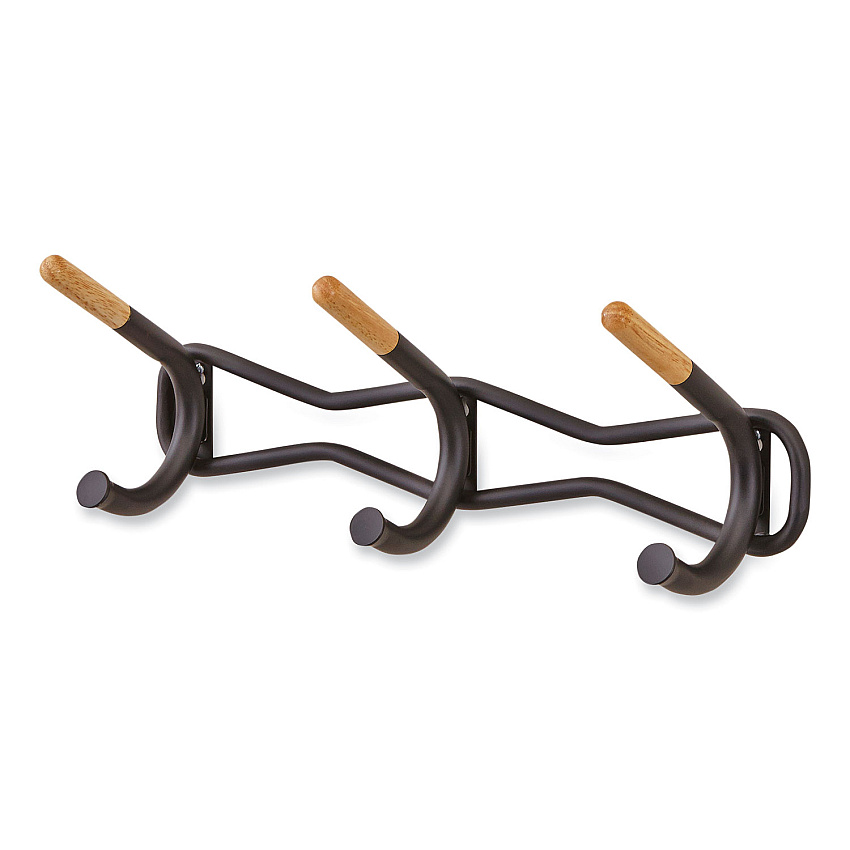 Safco Family Coat Wall Rack, 3 Hook, 18.5w x 6.25d x 7.25h, Cream (SAF4255BL)