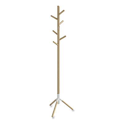 Safco Resi Standing Coat Tree, 6 Hook, 17.25w x 17.25d x 69.5h, White (SAF4265WH)