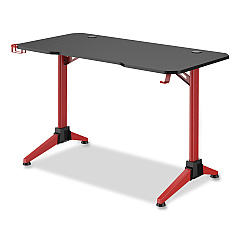 Safco Ultimate Computer Gaming Desk, 47.2" x 23.6" x 29.5", Black/Red (SAF5393RD)