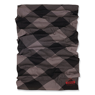 ergodyne Chill-Its 6485 Multi-Band, Polyester, One Size Fits Most, Gray Buffalo Plaid (EGO42211)