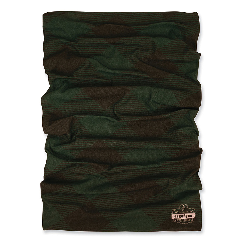 ergodyne Chill-Its 6485 Multi-Band, Polyester, One Size Fits Most, Green Buffalo Plaid (EGO42212)