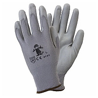 Proworks Foam Coated, 13-gauge, Nylon Stretch Knit Gloves, Industrial Work Gloves With Form-fitting Comfort, Smooth, Polyurethane-coating, Long-lasting Protection, 2-tone Gray, Xl, Bag Of 12, 12 Pairs (GNPU-XL-4-GY-GY)
