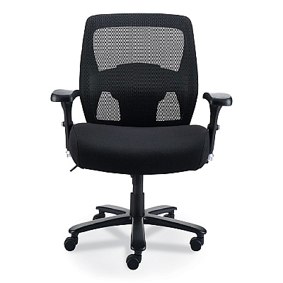 Alera Faseny Series Big and Tall Manager Chair, Supports Up to 400 lbs, 17.48" to 21.73" Seat Height, Black Seat/Back/Base (ALEFN44B14)