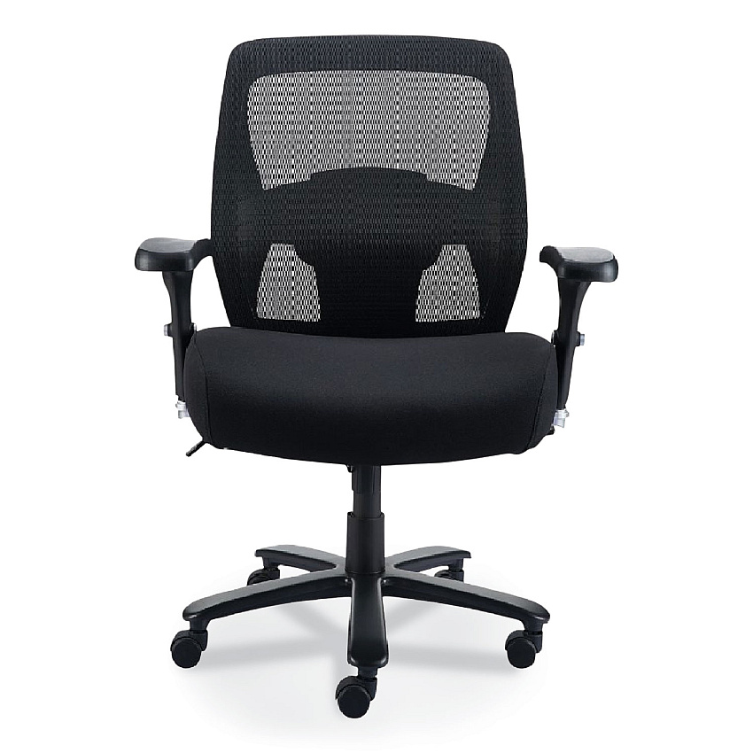 Alera Faseny Series Big and Tall Manager Chair, Supports Up to 400 lbs, 17.48" to 21.73" Seat Height, Black Seat/Back/Base (ALEFN44B14)