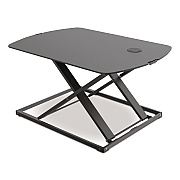 Bostitch Manual Height Adjustable Standing Desk Converter, 22.05" x 31.34" x 1.26" to 15.75", Black (STND3122BK)