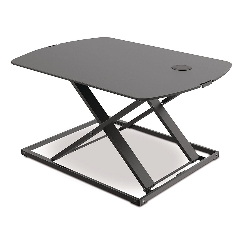 Bostitch Manual Height Adjustable Standing Desk Converter, 22.05" x 31.34" x 1.26" to 15.75", Black (STND3122BK)