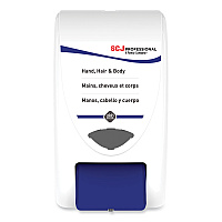 SC Johnson Professional Cleanse Hand, Hair and Body Dispenser, 2 L, 6.4 x 5.7 x 11.5, White/Blue, 8/Carton (SJNSHW2LDP)