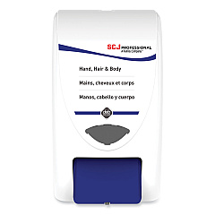 SC Johnson Professional Cleanse Hand, Hair and Body Dispenser, 2 L, 6.4 x 5.7 x 11.5, White/Blue, 8/Carton (SJNSHW2LDP)