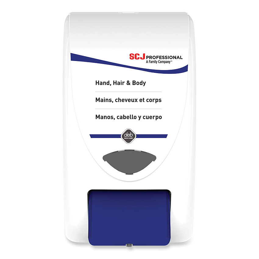 SC Johnson Professional Cleanse Hand, Hair and Body Dispenser, 2 L, 6.4 x 5.7 x 11.5, White/Blue, 8/Carton (SJNSHW2LDP)