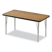 Correll Height-Adjustable Activity Tables, Rectangular, 48w x 24d x 10h, Medium Oak, 4/Pallet (CRL2448TF06954P)
