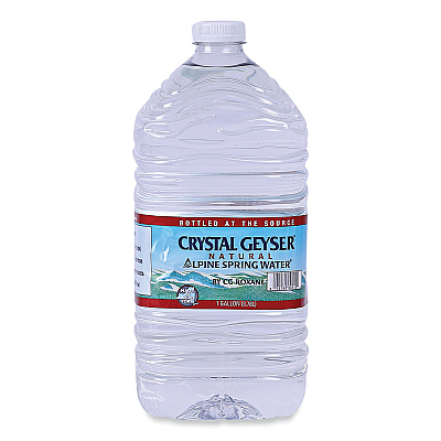 Crystal Geyser Alpine Spring Water, 1 Gal Bottle, 6/Carton (CGW12514CT)